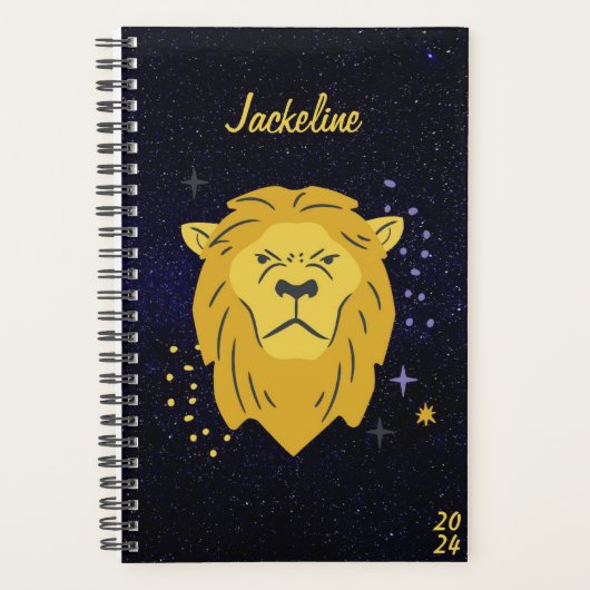 Lion Leo Zodiac Galaxy Sky Star Persoonlijk Planner (Voorkant)
