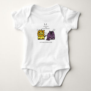 Lion & Lhasa Apso baby bodysuit