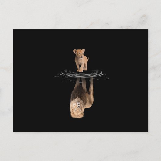 Lion Life Lion Love King Lion Aankondigingskaart (Voorkant)