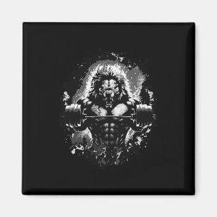 Lion Lifting Gewichten Gym Beast Workout Spieren B Magneet