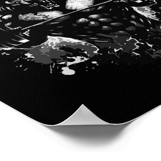 Lion Lifting Gewichten Gym Beast Workout Spieren B Poster (Hoek)