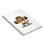 Lion Lifting Light Weights – Cute Gym Animal Illus Notitieboek (Rechterzijde)