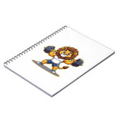 Lion Lifting Light Weights – Cute Gym Animal Illus Notitieboek (Linkerzijde)