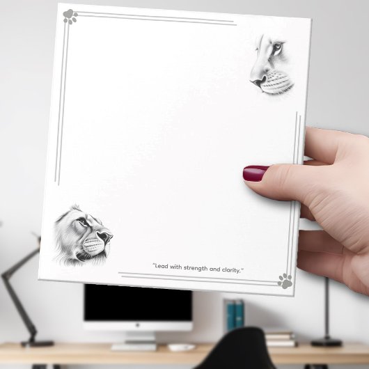 Lion Lioness Lead with Strength & Clarity Notitieblok