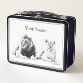 Lion & Lioness lunchbox – Aangepast cadeau (Voorkant)