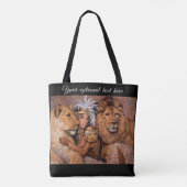 Lion Lioness Oerwoud Goddess Tote Bag (Achterkant)