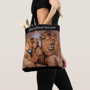 Lion Lioness Oerwoud Goddess Tote Bag