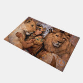 Lion Lioness Princess Doormat Deurmat (Schuin)