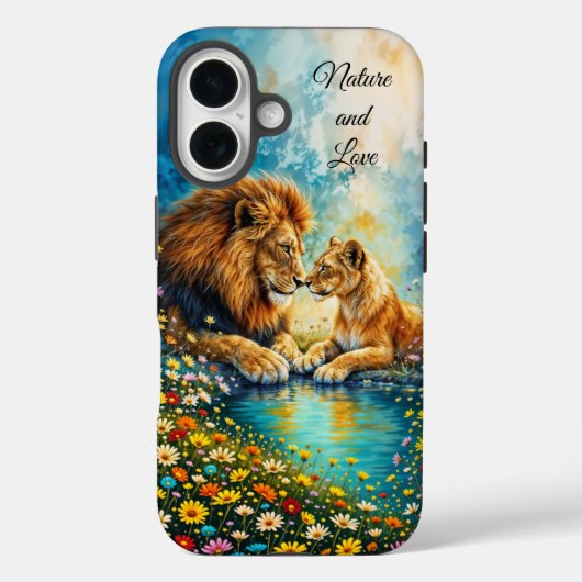 Lion Lioness wilde katten natuur houden van dieren Case-Mate iPhone Case (Achterkant)