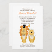 Lion & Lionness 5x7 Bridal Shower Uitnodiging (Voorkant / Achterkant)