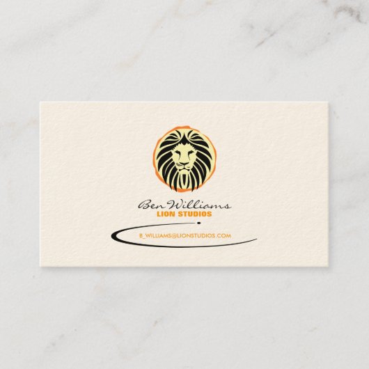 Lion Logo Visitekaartje (Zon achtergrond) (Voorkant)