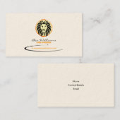 Lion Logo Visitekaartje (Zon achtergrond) (Voorkant / Achterkant)