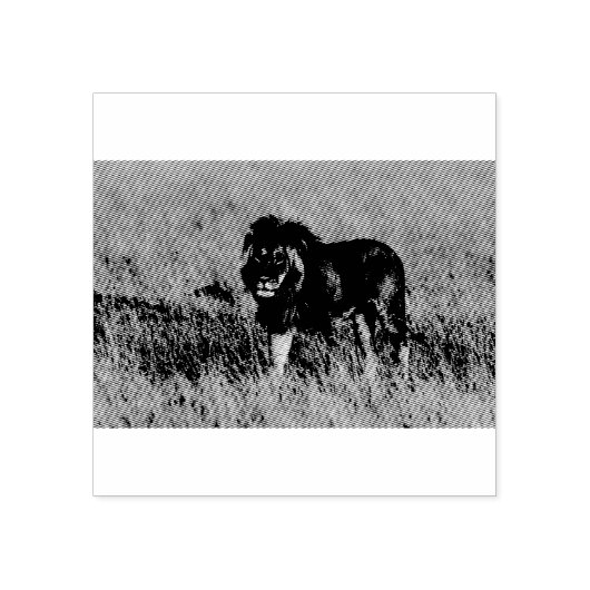 Lion lopen rubberstempel (Afrduk)