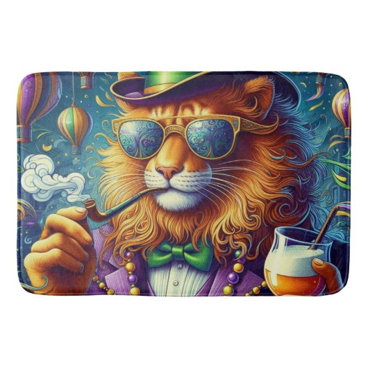 Lion/Louisiana Mardi Gras Badmat (Voorkant)