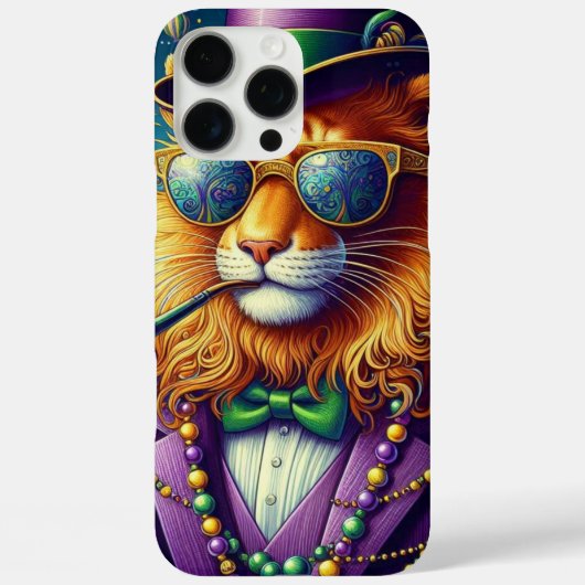Lion/Louisiana Mardi Gras Case-Mate iPhone Case (Achterkant)