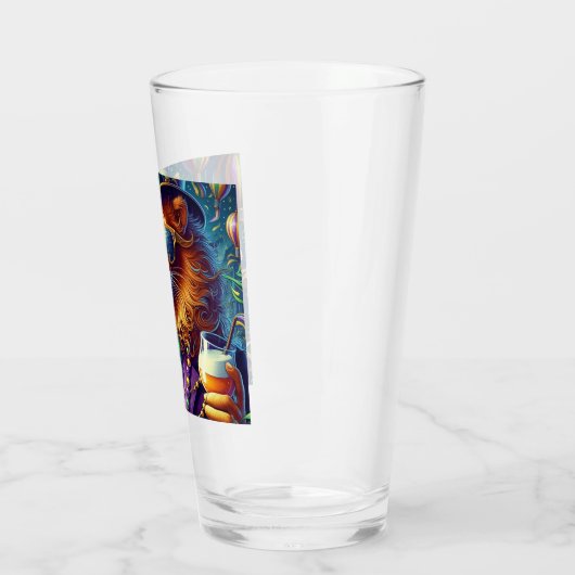 Lion/Louisiana Mardi Gras Glas (Links)