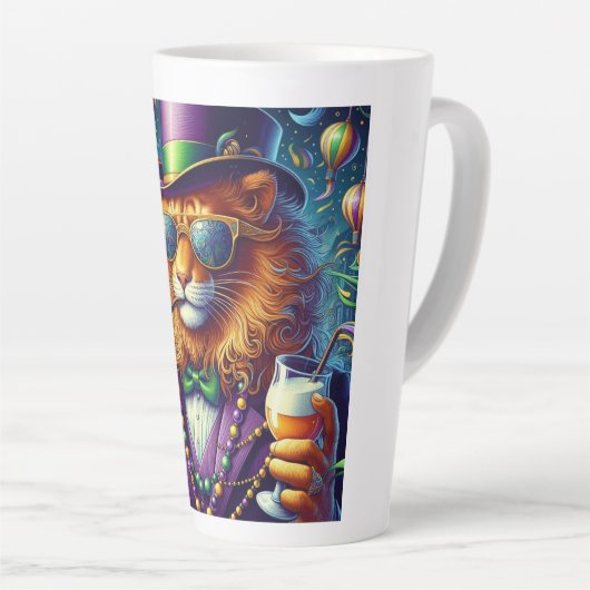 Lion/Louisiana Mardi Gras Latte Mok (Rechterhoek)
