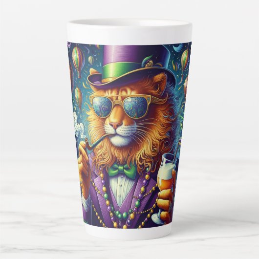 Lion/Louisiana Mardi Gras Latte Mok (Voorkant)