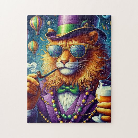 Lion/Louisiana Mardi Gras Legpuzzel (Verticaal)