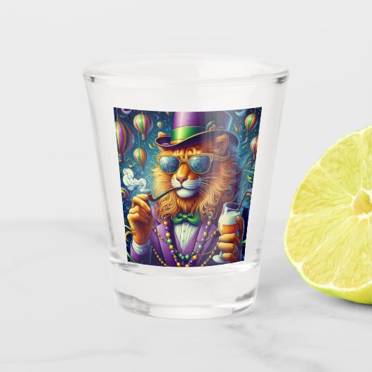Lion/Louisiana Mardi Gras Shot Glas (Voorkant)