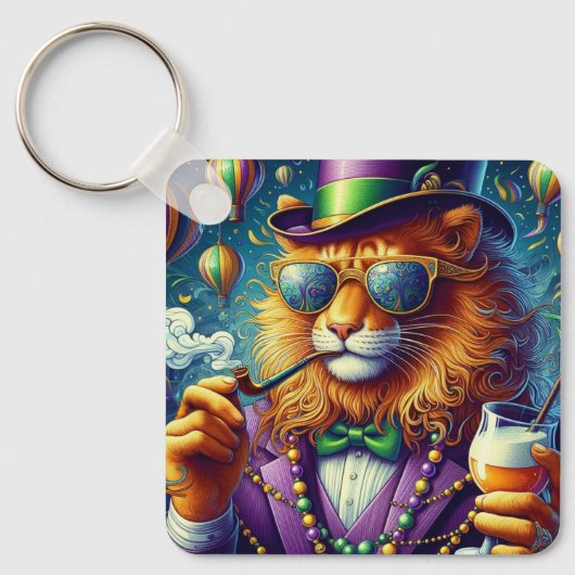Lion/Louisiana Mardi Gras Sleutelhanger (Voorkant)