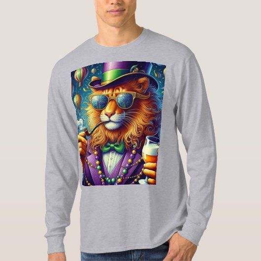 Lion/Louisiana Mardi Gras T-shirt (Voorkant)