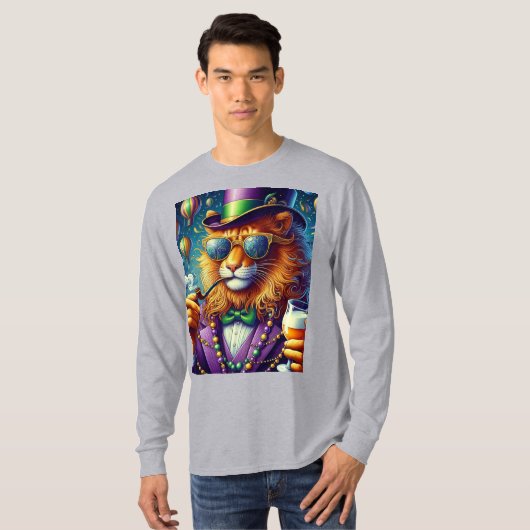 Lion/Louisiana Mardi Gras T-shirt (Voorkant volledig)