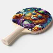 Lion/Louisiana Mardi Gras Tafeltennisbatje (Voorkant Gekanteld)