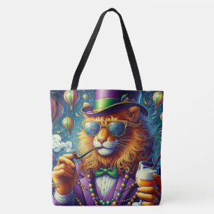 Lion/Louisiana Mardi Gras Tote Bag