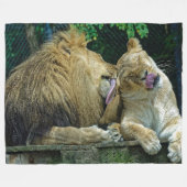 LION LOVE FLEECE DEKEN (Voorkant (Horizontaal))