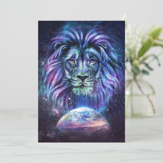 Lion Lovely Lion Bedankkaart (Staand voorkant)