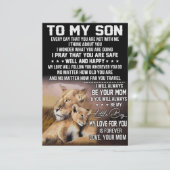 Lion Lover aan mijn zoon Lion Bedankkaart (Staand voorkant)