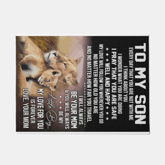 Lion Lover aan mijn zoon Lion Deurmat (Voorkant)