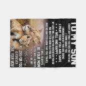 Lion Lover aan mijn zoon Lion Fleece Deken (Voorkant (Horizontaal))