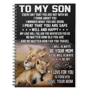 Lion Lover aan mijn zoon Lion Notitieboek