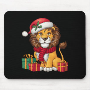 Lion Lover Kerstvakantie Santa Lion Kerstmis Muismat