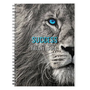 Lion Lover Succes is mijn enige optie Notitieboek