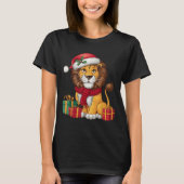 Lion Lover Xmas Holiday Santa Lion Christmas  T-shirt (Voorkant)