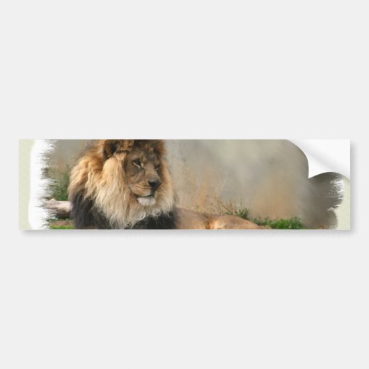 Lion Lovers Art Gifts Bumpersticker (Voorkant)