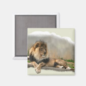 Lion Lovers Art Gifts Magneet (Voorkant / Achterkant)