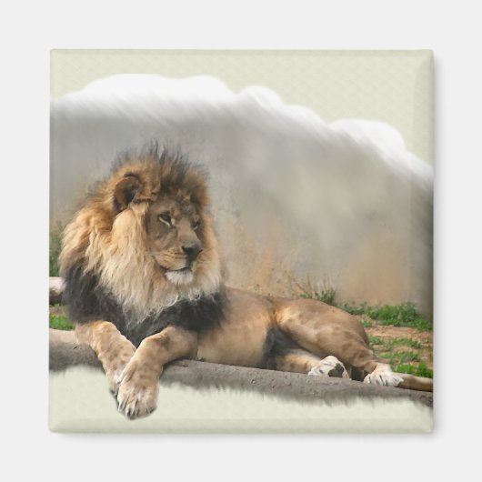 Lion Lovers Art Gifts Magneet (Voorkant)