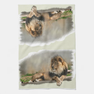 Lion Lovers Art Gifts Theedoek