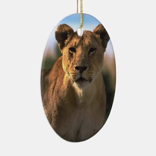 Lion Lovers kerstversiering Keramisch Ornament (Rechts)