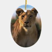 Lion Lovers kerstversiering Keramisch Ornament (Voorkant)