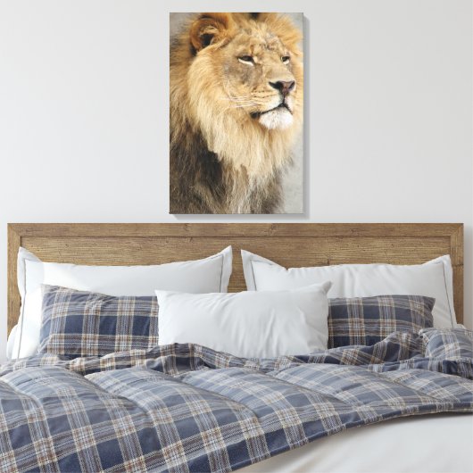 Lion Lovers King of the Oerwoud Canvas Afdruk (Insitu (Slaapkamer))