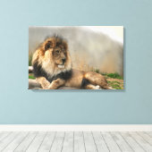 Lion Lovers King of the Oerwoud Canvas Afdruk (Insitu (Houten vloer))