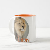 Lion Lovers King of the Oerwoud Tweekleurige Koffiemok (Voorkant links)