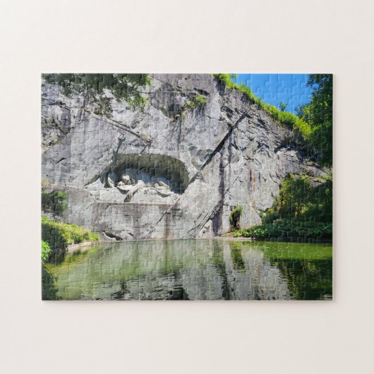 Lion Lucerne Monument in Zwitserland Legpuzzel (Horizontaal)
