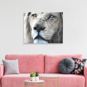Lion luistert naar mijn hartslag Afrika Canvas Afdruk (Insitu (Woonkamer))