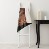 LION LYING ON BROWN ROCK SHERPA DEKEN (In situ)